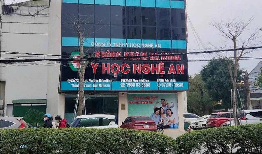 Trước khi bị khởi tố, Phòng khám đa khoa y học Nghệ An từng bị xử phạt nặng, đình chỉ hoạt động có thời hạn.