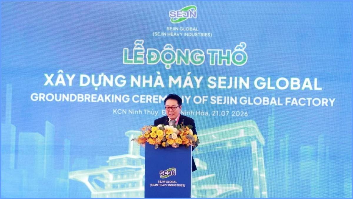 Lễ động thổ Khu Kinh tế Vân Phong đón dự án sản xuất phục vụ ngành đóng tàu quy mô gần 1.000 tỷ đồng