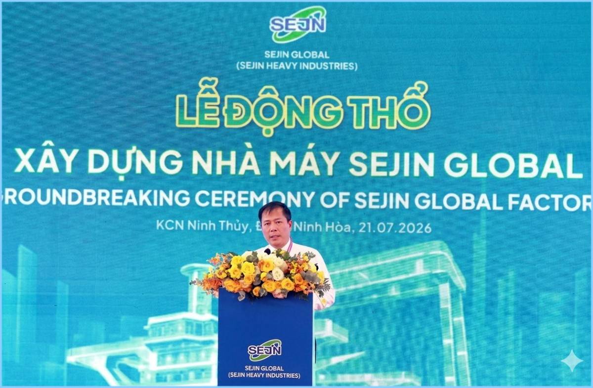 Lễ động thổ Khu Kinh tế Vân Phong đón dự án sản xuất phục vụ ngành đóng tàu quy mô gần 1.000 tỷ đồng