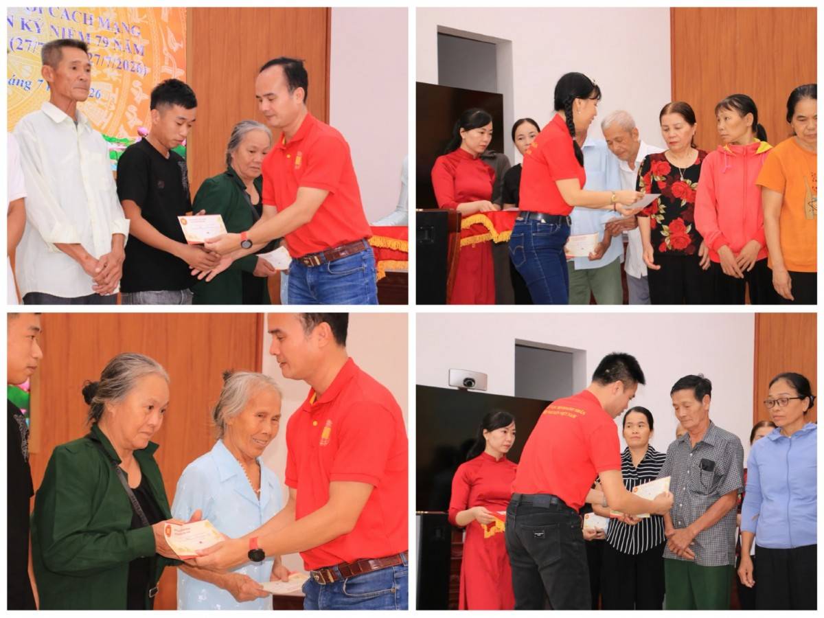 50 phần quà nghĩa tình được trao tận tay các gia đình thương binh, liệt sĩ, người có công với cách mạng