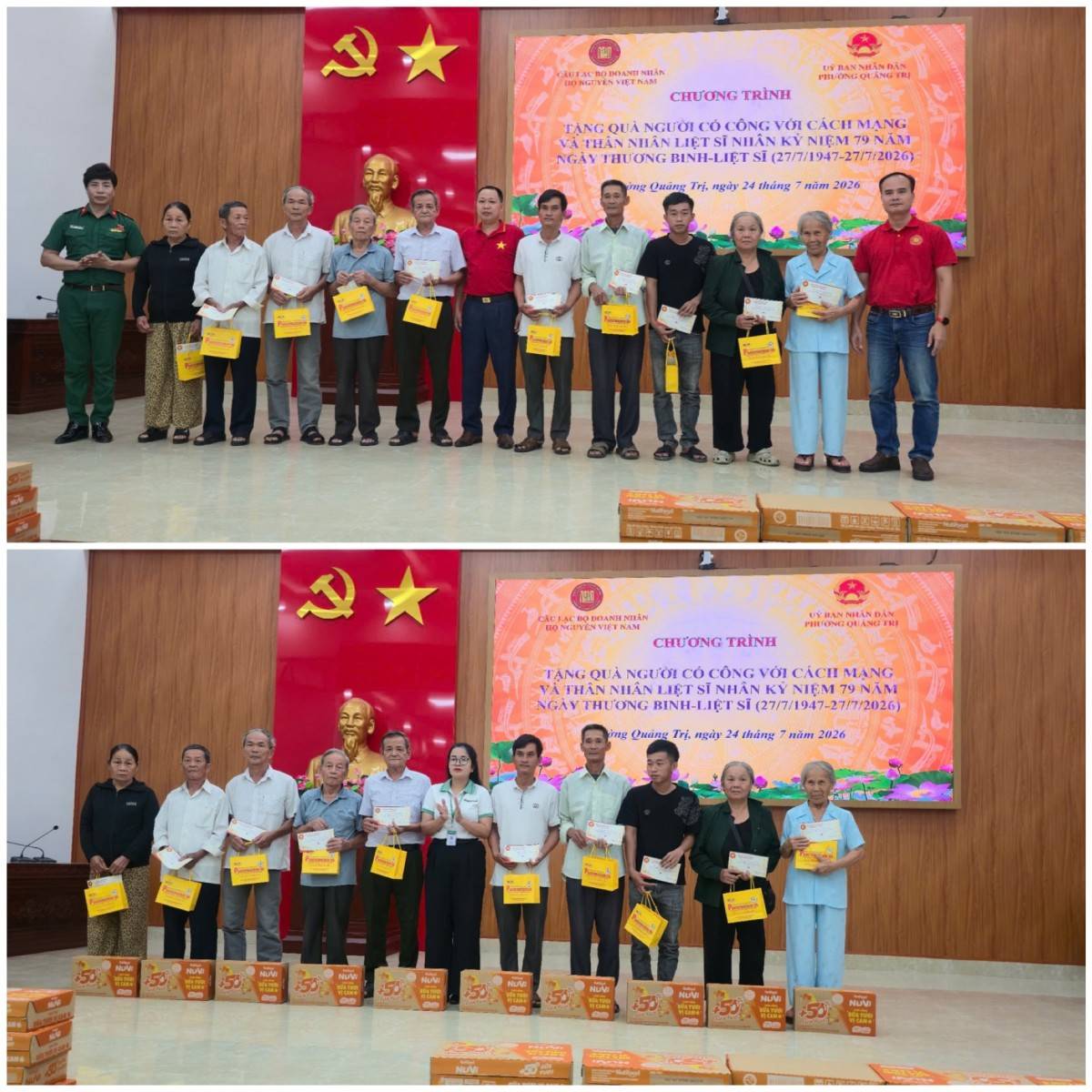 50 phần quà nghĩa tình được trao tận tay các gia đình thương binh, liệt sĩ, người có công với cách mạng