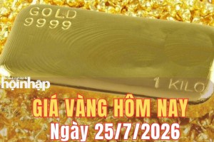Giá vàng hôm nay 25/7/2026:  Giá vàng trong nước đảo chiều tăng mạnh