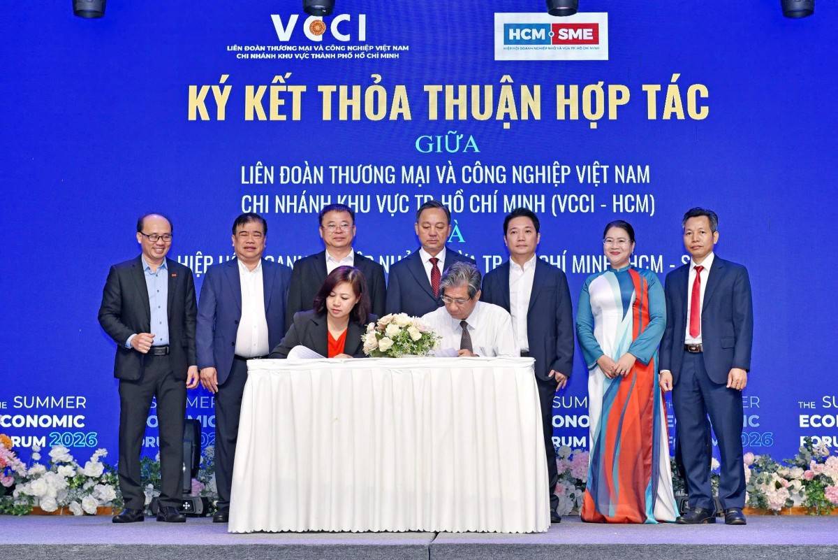 HCM-SME & VCCI ký kết hợp tác chiến lược dài hạn tại Diễn đàn Kinh tế Mùa hè 2026