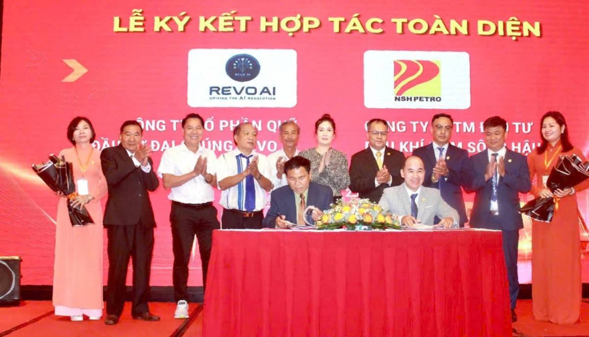 Lễ ký kết hợp tác toàn diện giữa Công ty Cổ phần Quỹ Đầu tư Đại chúng Revo AI và Công ty Cổ phần Thương mại Đầu tư Dầu khí Nam Sông Hậu (NSH Petro)