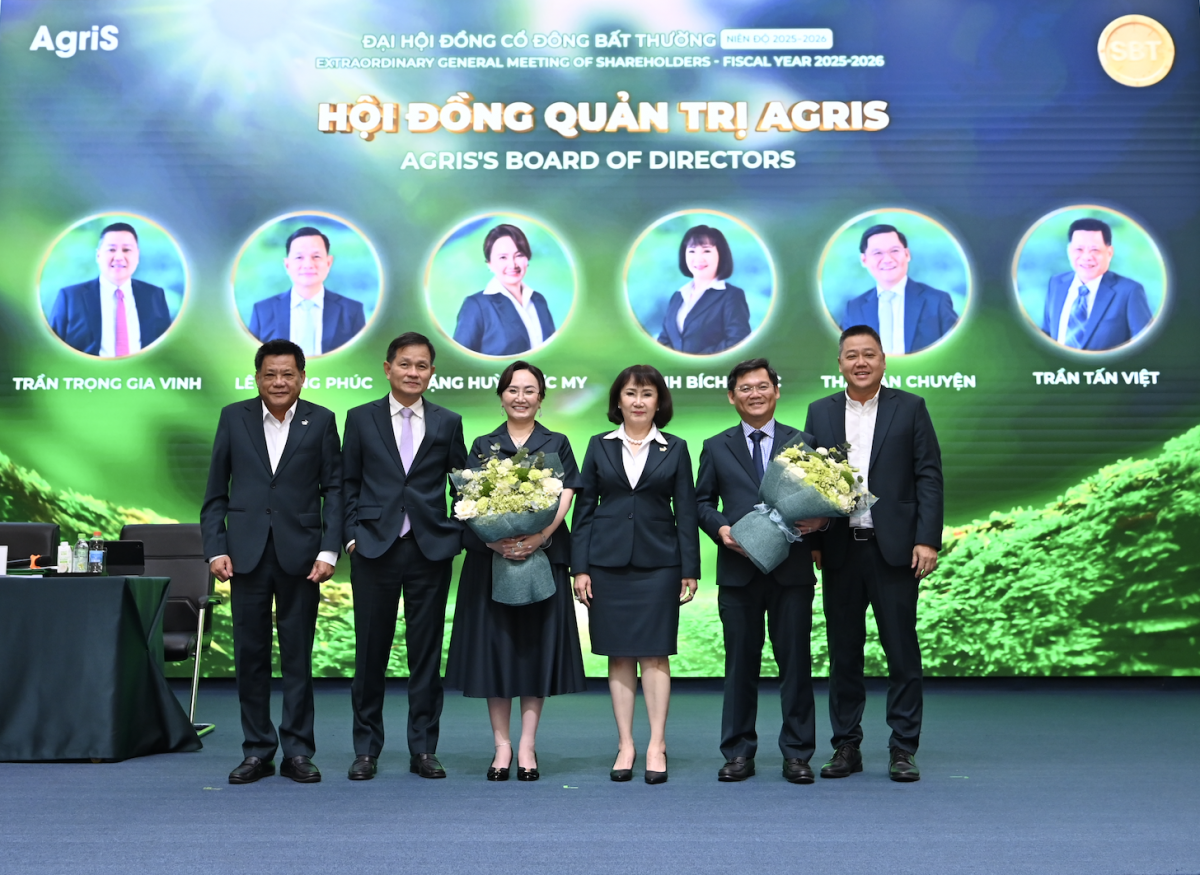Hội đồng Quản trị của AgriS được kiện toàn với 6 thành viên, tăng cường năng lực quản trị cho  giai đoạn phát triển mới.