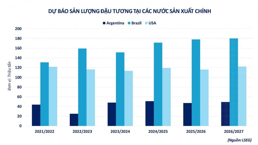 Đậu tương tăng mạnh trong tuần qua, giá lên cao nhất 3,5 năm