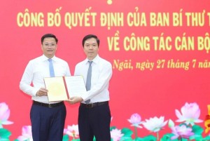 Thứ trưởng Bộ Tài chính Nguyễn Đức Tâm được điều động làm Phó Bí thư Tỉnh ủy Quảng Ngãi