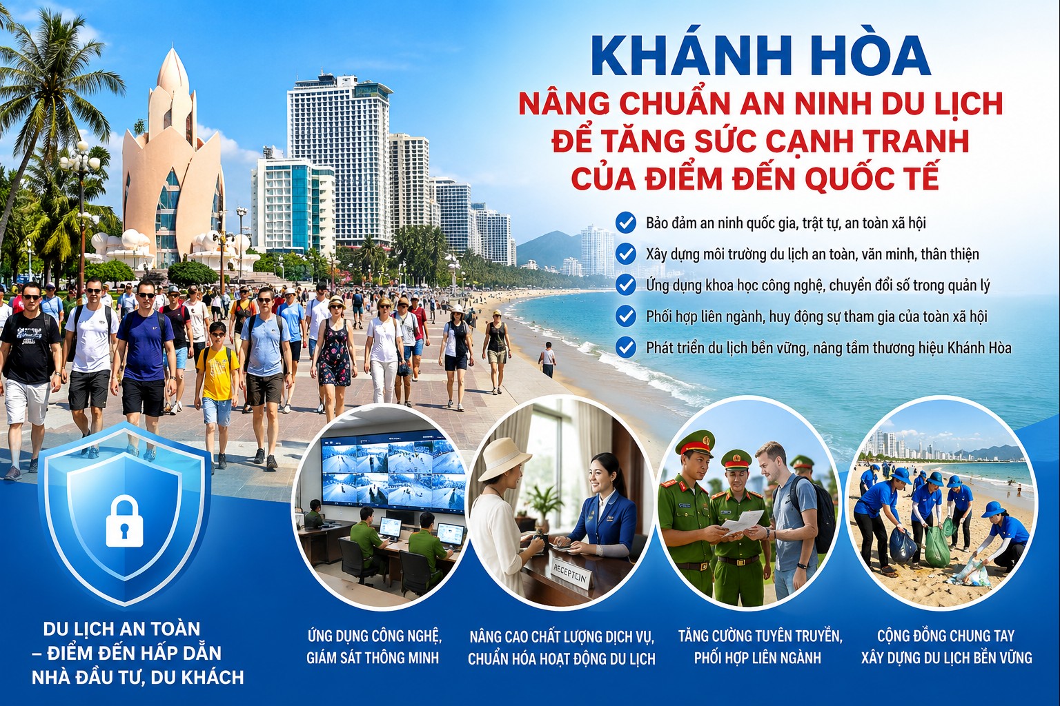 Khánh Hòa nâng chuẩn an ninh du lịch để tăng sức cạnh tranh của điểm đến quốc tế
