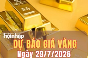 Dự báo giá vàng ngày mai 29/7: Áp lực giảm vẫn chiếm ưu thế