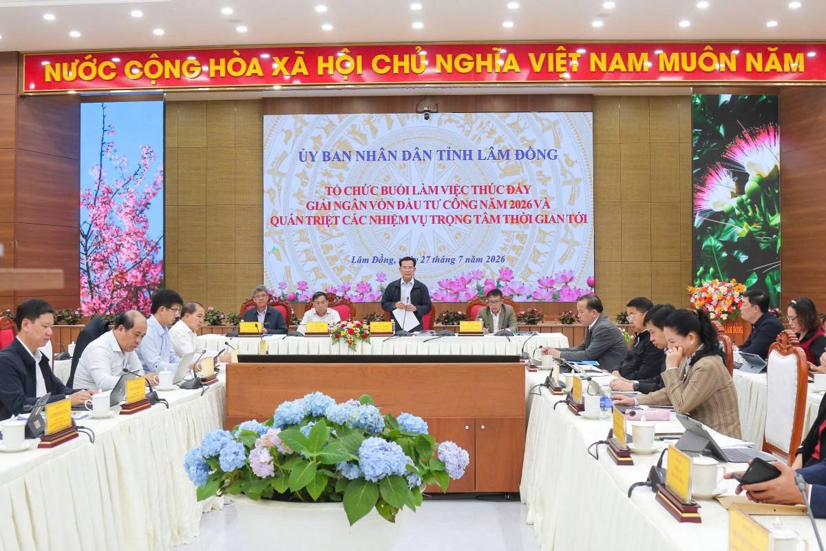 Lâm Đồng quyết liệt thúc đẩy giải ngân đầu tư công, đặt mục tiêu đạt 95% vào cuối năm 2026