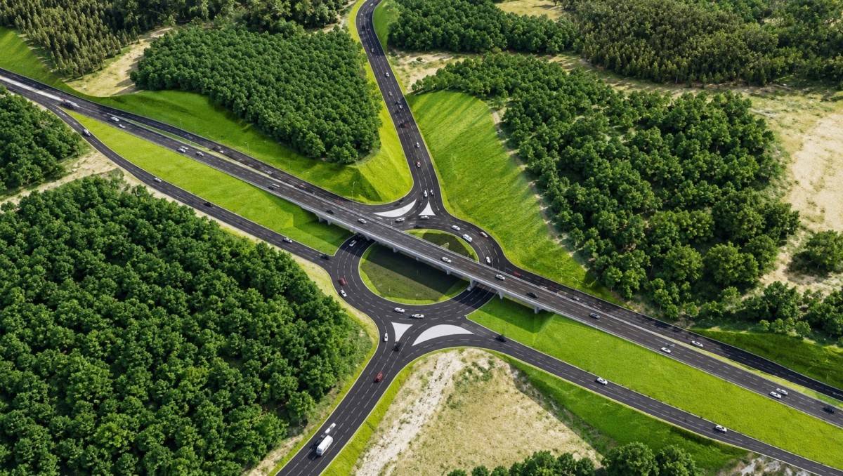 Dự án cao tốc xuyên rừng Tân Phú - Bảo Lộc dự kiến nâng quy mô nền đường từ 17m lên 22m, bổ sung làn dừng khẩn cấp liên tục nhằm đồng bộ hạ tầng kỹ thuật và đảm bảo an toàn. Ảnh minh họa: Phối cảnh một đoạn tuyến cao tốc Tân Phú - Bảo Lộc. 