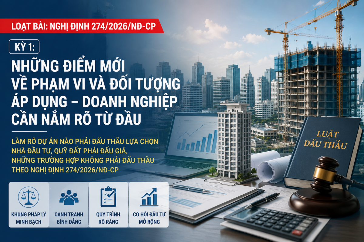 Nghị định 274/2026/NĐ-CP: Những quy định mới doanh nghiệp cần biết khi tham gia đấu thầu lựa chọn nhà đầu tư.