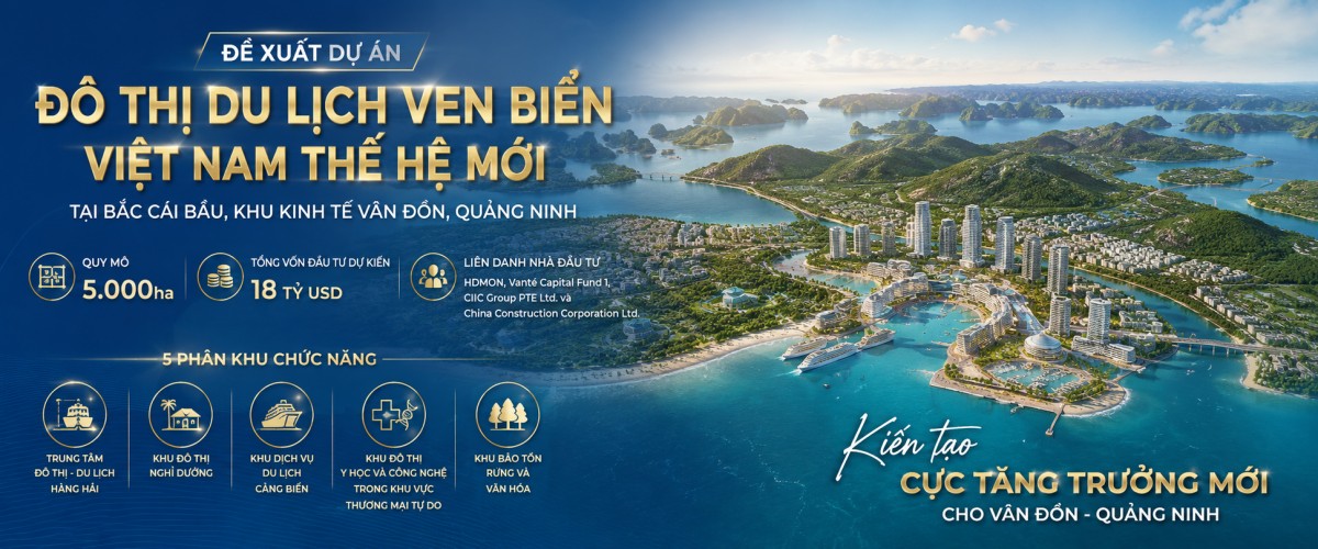 Đề xuất siêu đô thị du lịch ven biển 18 tỷ USD tại Vân Đồn: Kỳ vọng hình thành cực tăng trưởng mới của Quảng Ninh