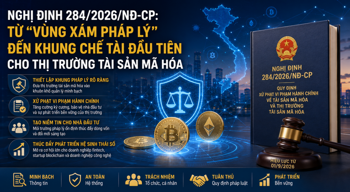 Nghị định 284/2026/NĐ-CP: Từ “vùng xám pháp lý” đến khung chế tài đầu tiên cho thị trường tài sản mã hóa