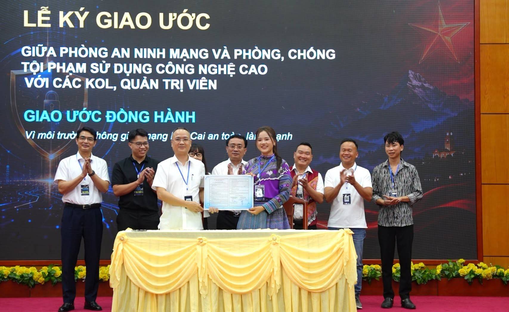 Phòng An ninh mạng và phòng chống tội phạm sử dụng công nghệ cao ký giao ước với các KOL, quản trị viên đồng hành vì môi trường không gian mạng an toàn, lành mạnh