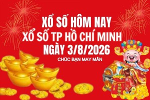 XSHCM 3/8, Kết quả xổ số Hồ Chí Minh hôm nay 3/8/2026, Trực tiếp XSHCM ngày 3 tháng 8