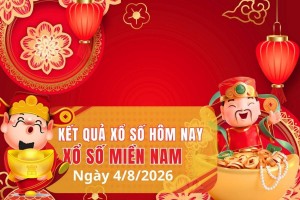 XSMN 4/8, Kết quả xổ số miền Nam hôm nay 4/8/2026, Trực tiếp XSMN ngày 4 tháng 8