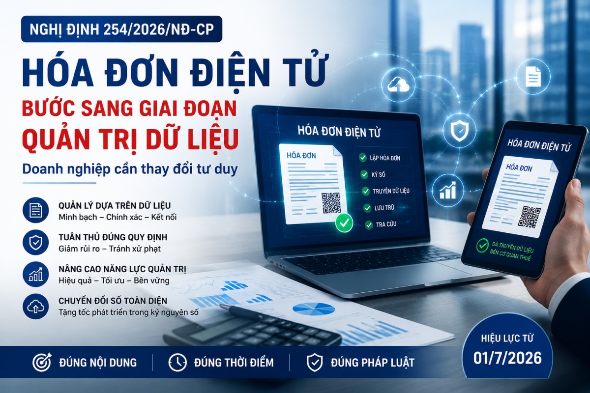 Nghị định 254/2026/NĐ-CP: Hóa đơn điện tử bước sang giai đoạn quản trị dữ liệu – Doanh nghiệp cần thay đổi tư duy