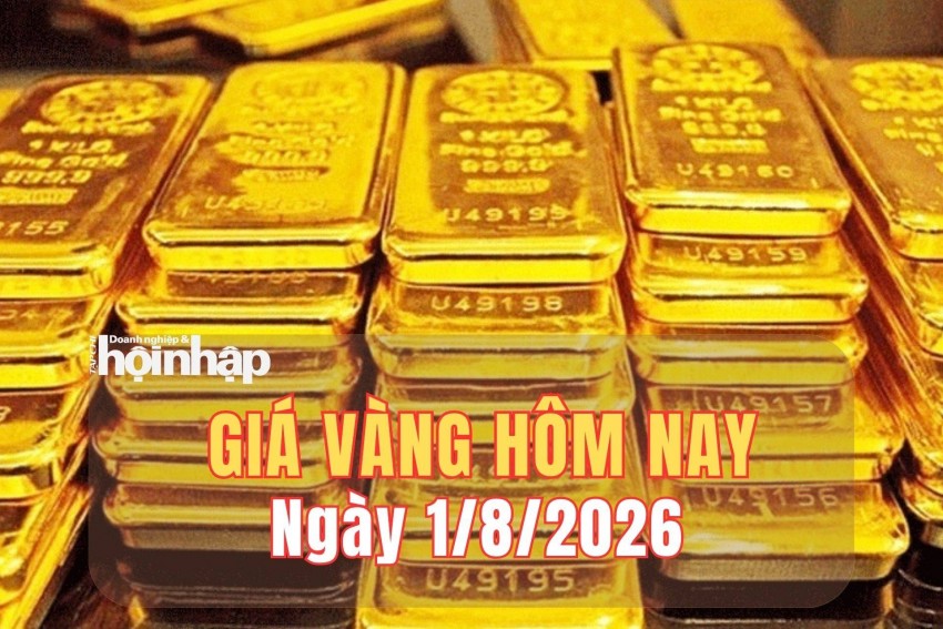 Giá vàng hôm nay 1/8/2026: Giá vàng đồng loạt giảm