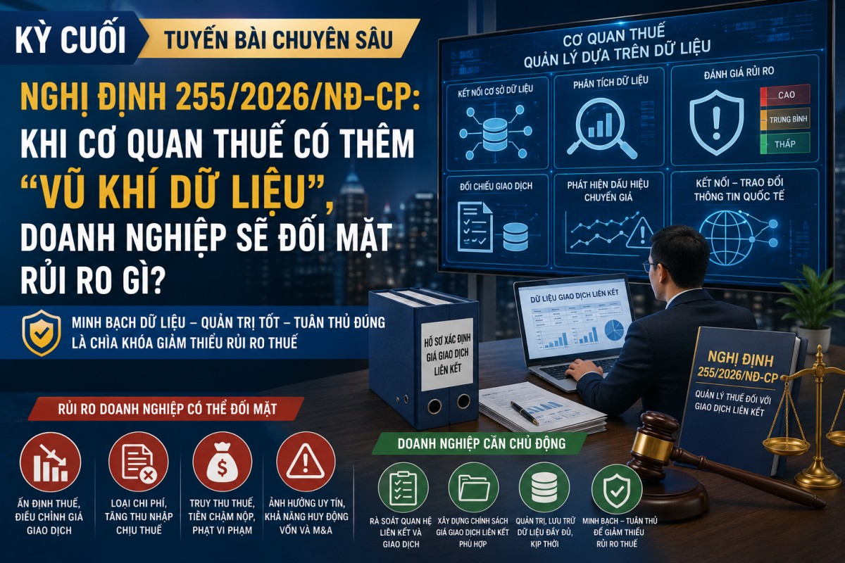 Nghị định 255/2026/NĐ-CP: Khi cơ quan thuế có thêm "vũ khí dữ liệu", doanh nghiệp cần lưu ý gì?