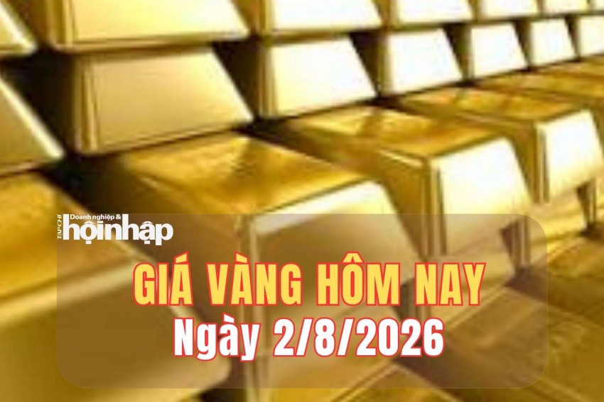 Giá vàng hôm nay 2/8/2026: Vàng SJC, vàng nhẫn tiếp tục lao dốc