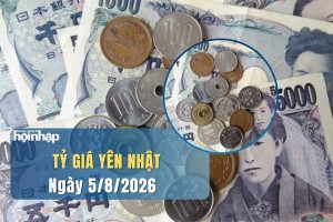 Tỷ giá Yên Nhật hôm nay 5/8/2026: Yên Nhật đi ngang quanh 157,5 JPY/USD sau đà tăng kỷ lục