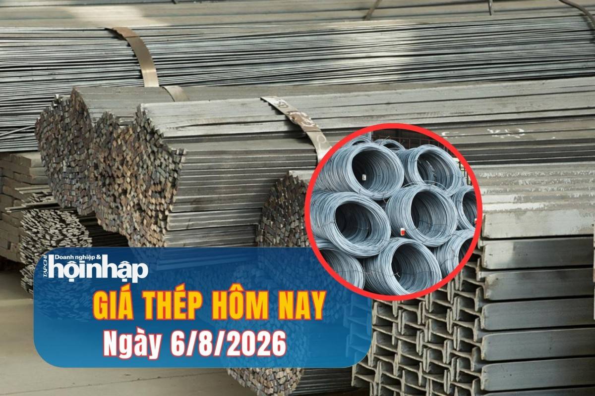 Giá thép hôm nay 5/8/2026: Biến động trái chiều, quặng sắt lo đứt gãy nguồn cung