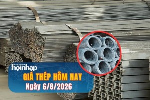 Giá thép hôm nay 6/8/2026: Quặng sắt tăng trở lại, Rio Tinto cảnh báo nguy cơ thiếu hụt nguồn cung