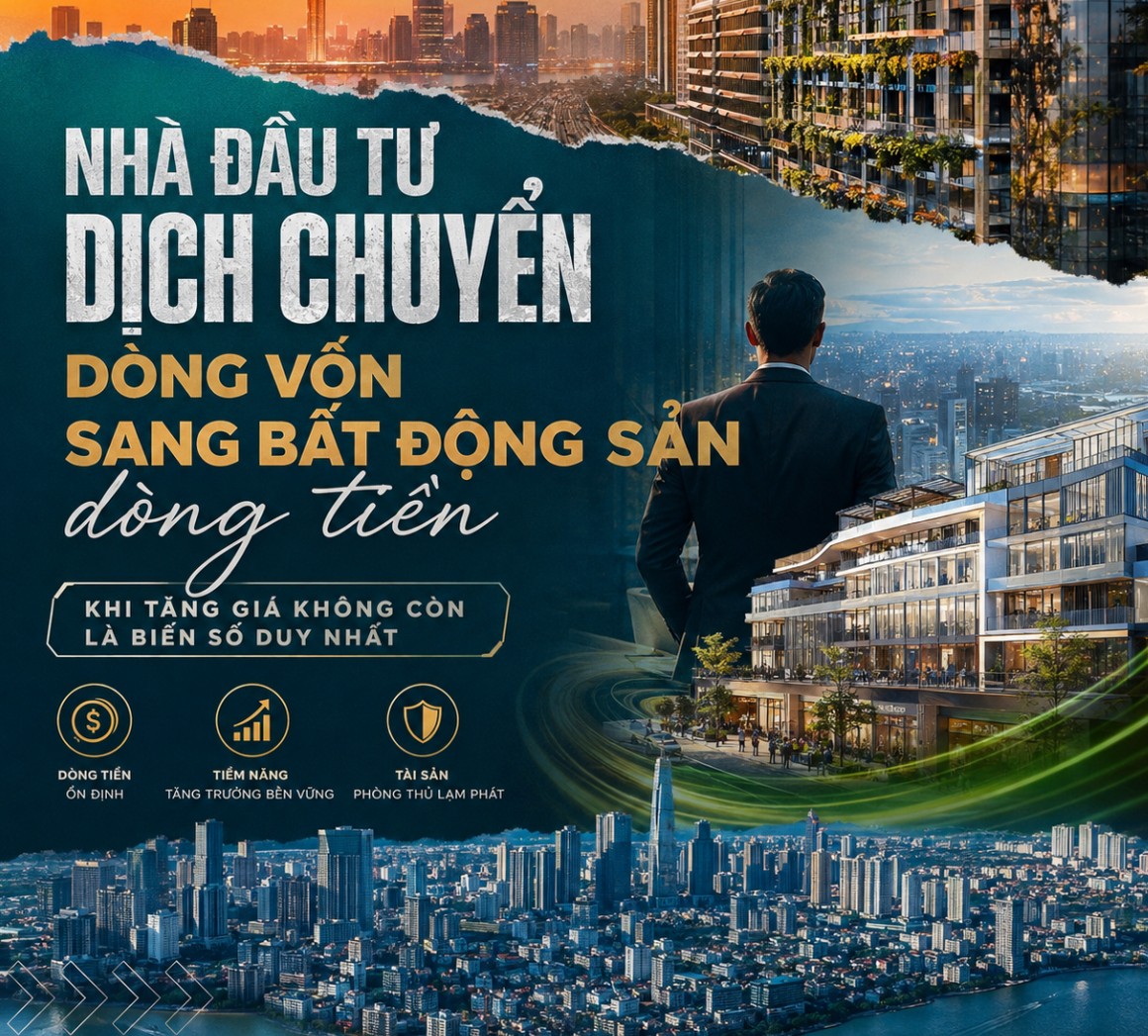 Nhà đầu tư dịch chuyển dòng vốn sang bất động sản dòng tiền