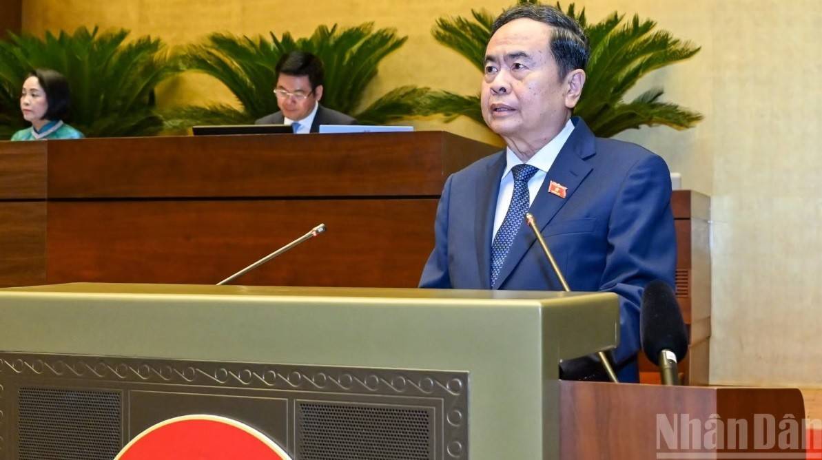 Chủ tịch Quốc hội Trần Thanh Mẫn phát biểu khai mạc Kỳ họp