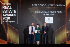 Dự án The Emerald River Park của Tập đoàn Lê Phong đoạt giải Best Condo Lifestyle Design Vietnam 2026