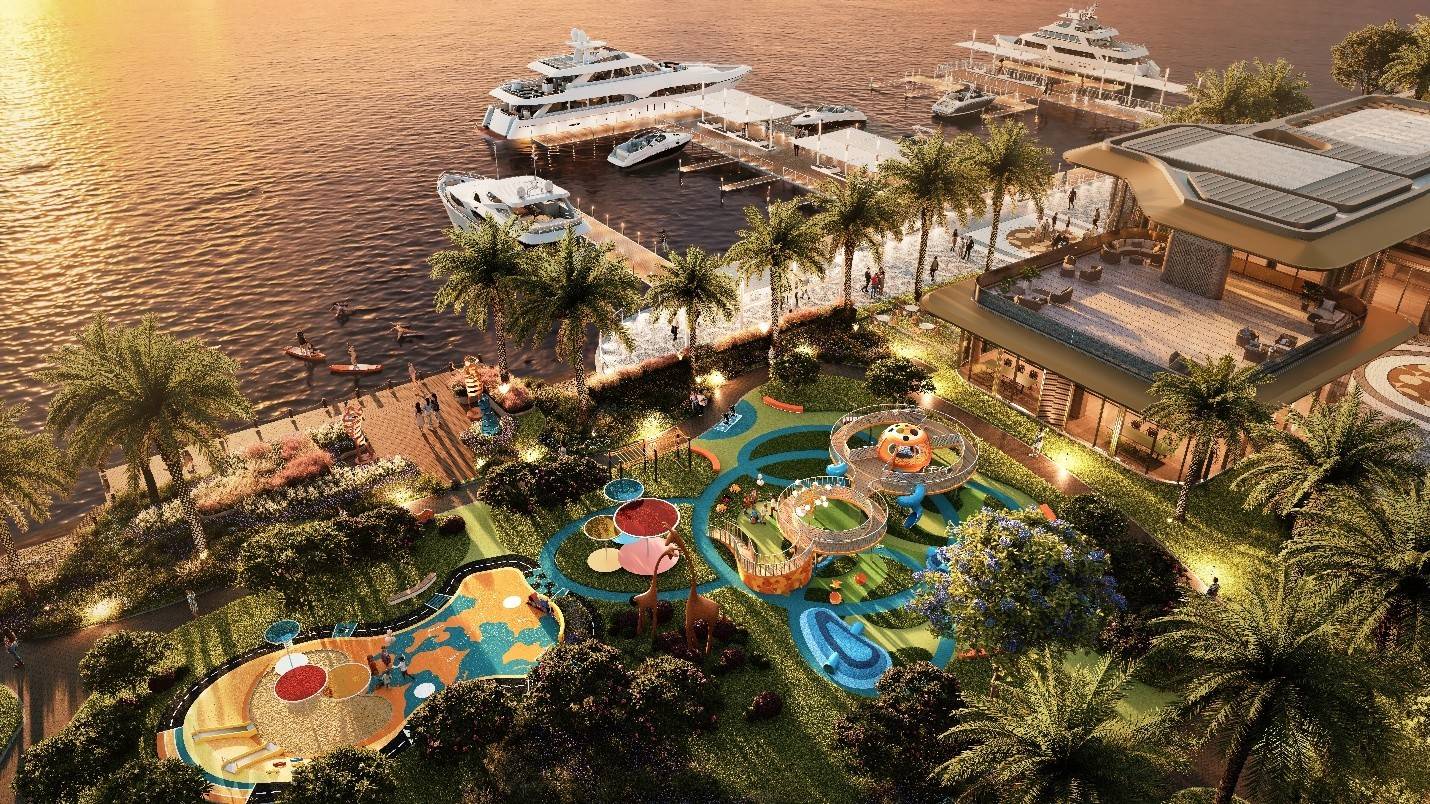 Với bến du thuyền và công viên ven sông rộng khoảng 10.000 m², The Emerald River Park mang đến chuẩn sống nghỉ dưỡng gắn kết cùng thiên nhiên.