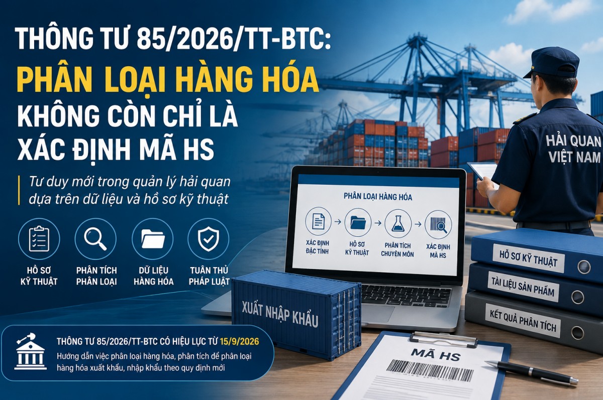Thông tư 85/2026/TT-BTC: Phân loại hàng hóa không còn chỉ là xác định mã HS trong hoạt động xuất nhập khẩu
