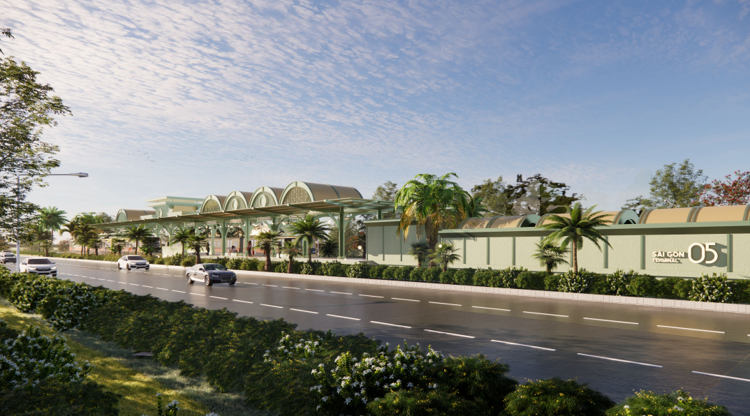 Kiến trúc nhà ga Sài Gòn mang phong cách trẻ trung, năng động của đô thị phương Nam. Ảnh minh họa: Sun Group.
