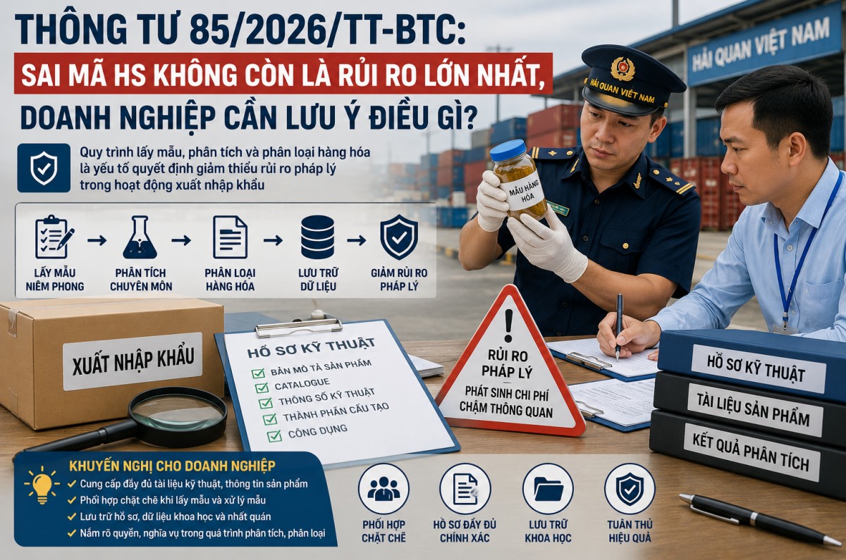 Thông tư 85/2026/TT-BTC: Sai mã HS không còn là rủi ro lớn nhất, doanh nghiệp cần lưu ý điều gì?