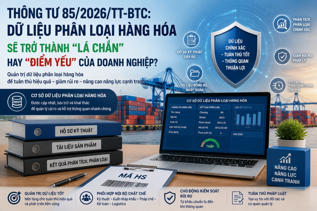 Thông tư 85/2026/TT-BTC: Dữ liệu phân loại hàng hóa sẽ trở thành “lá chắn” hay “điểm yếu” của doanh nghiệp? (kỳ cuối)