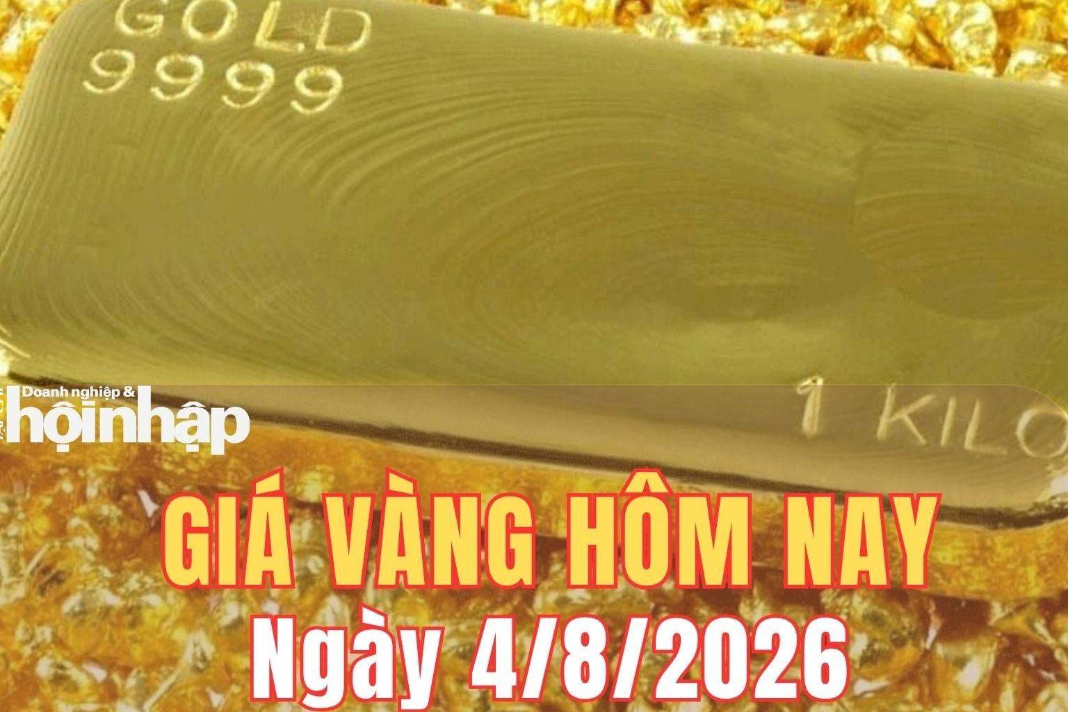 Giá vàng hôm nay 4/8/2026: Giá vàng đồng loạt giảm