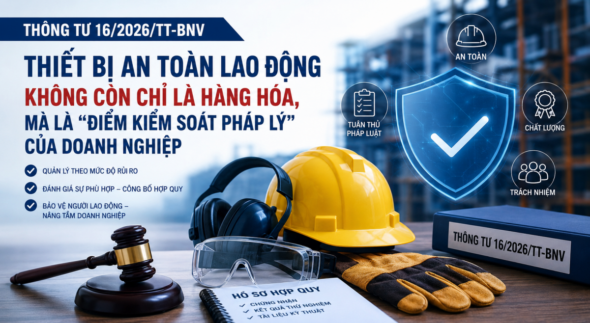 Thông tư 16/2026/TT-BNV: Thiết bị an toàn lao động không còn chỉ là hàng hóa, mà là 