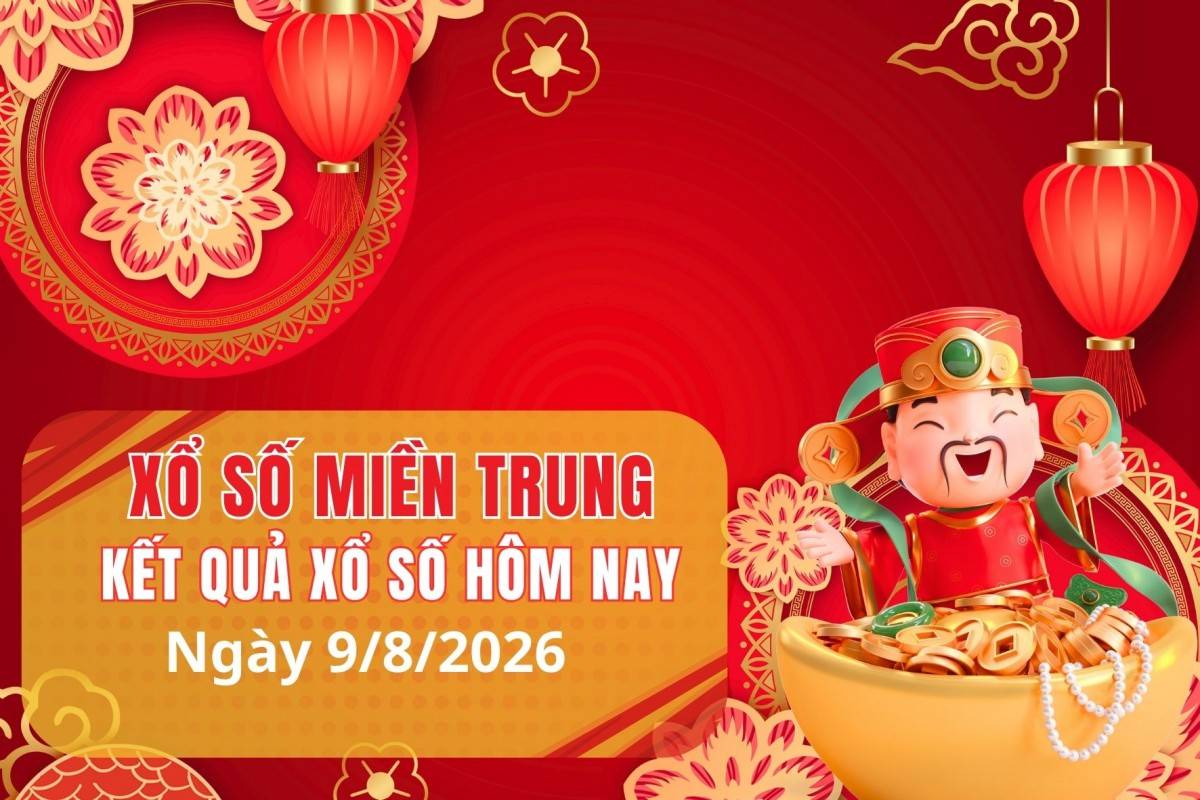 XSMT 8/8, Xổ số miền Trung ngày 8 tháng 8, Trực tiếp Kết quả Xổ số miền Trung hôm nay ngày 8/8/2026