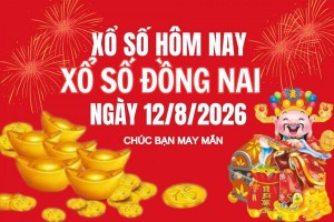 XSDN 12/8, Kết quả xổ số Đồng Nai hôm nay 12/8, trực tiếp xổ số Đồng Nai 12/8/2026