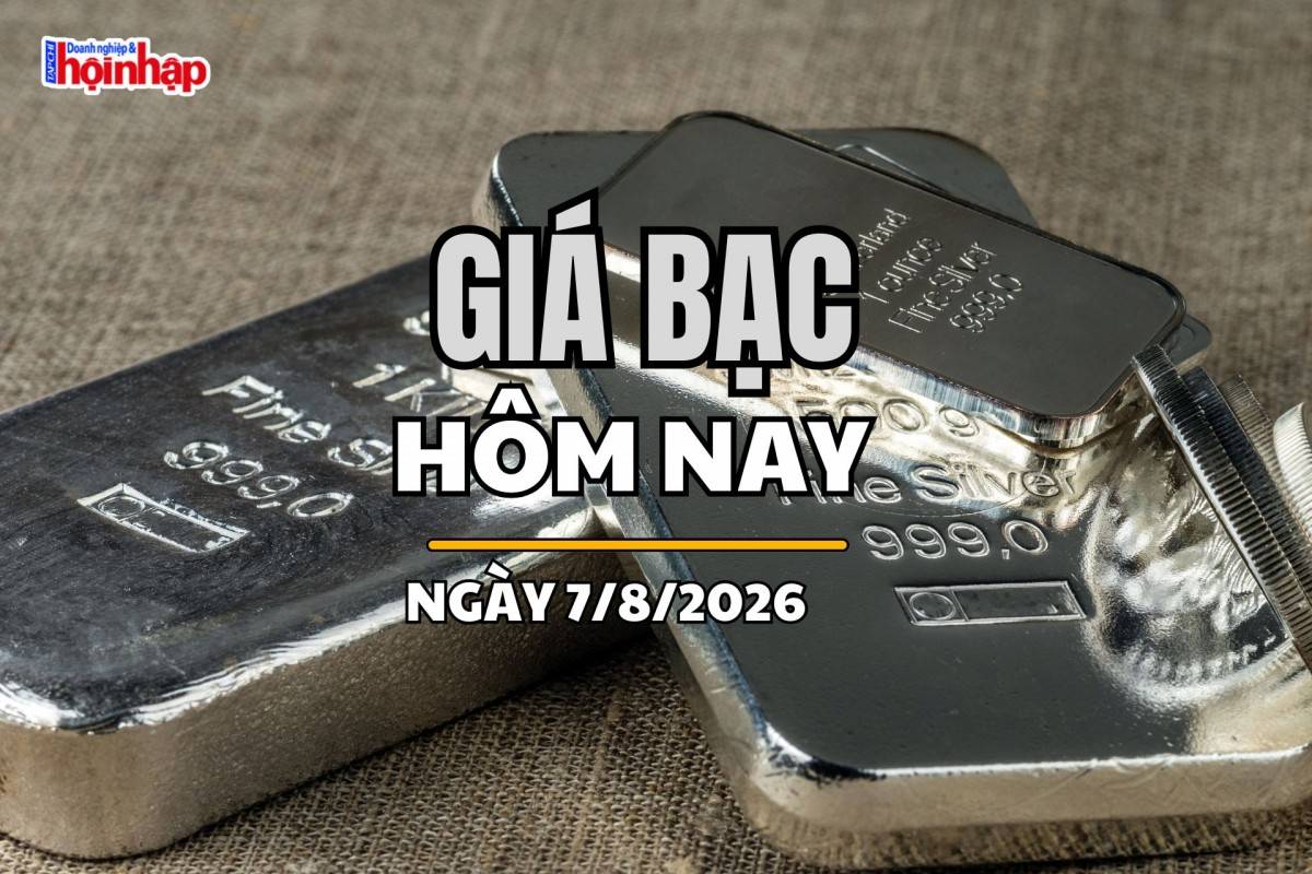 Giá bạc hôm nay 7/8/2026: Giá bạc tiếp đà tăng mạnh