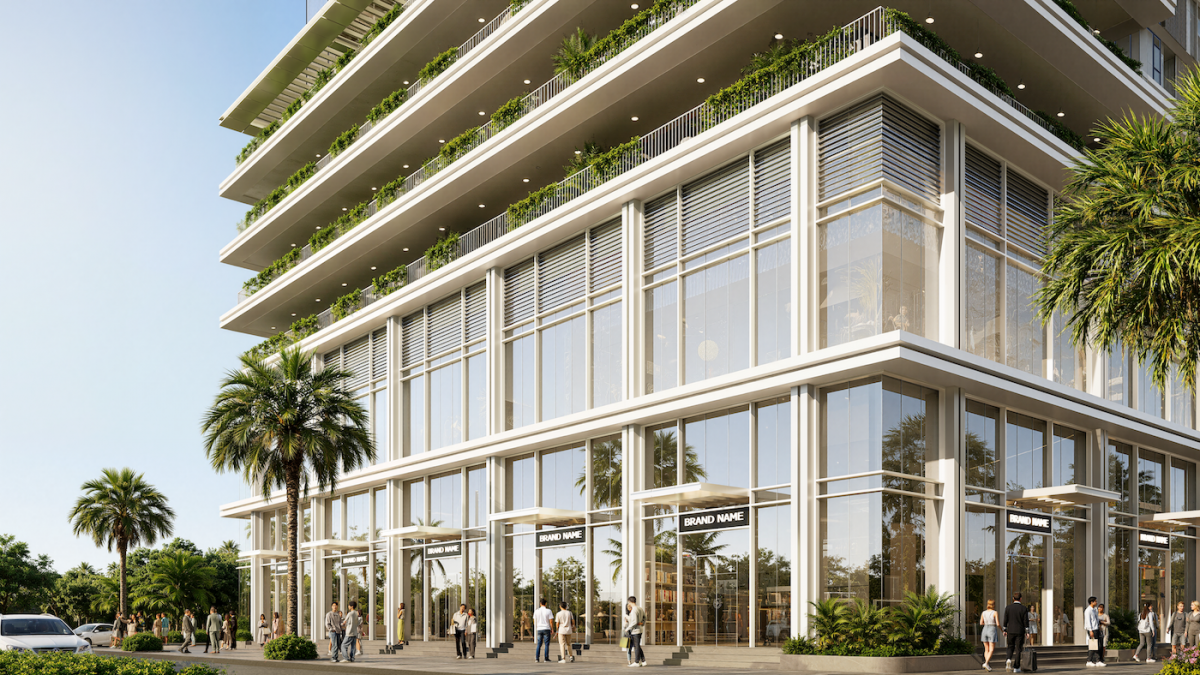 Dòng sản phẩm shophouse khối đế mang đến dòng tiền ổn định khi trực tiếp phục vụ cộng đồng dân cư chất lượng cao ngay tại dự án. Ảnh: Sun Property.
