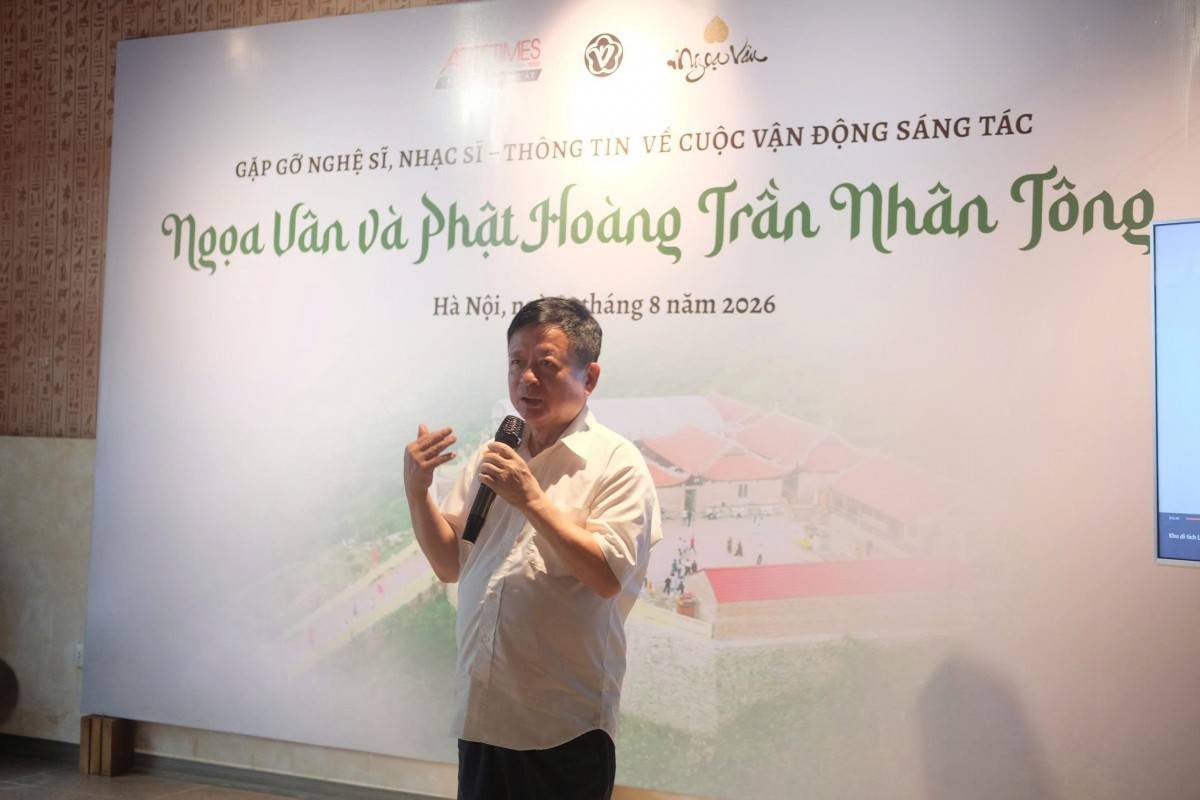 PGS. TS, nhạc sĩ Đỗ Hồng Quân - Chủ tịch Liên hiệp các Hội Văn học nghệ thuật Việt Nam nhấn mạnh ý nghĩa của cuộc vận động sáng tác
