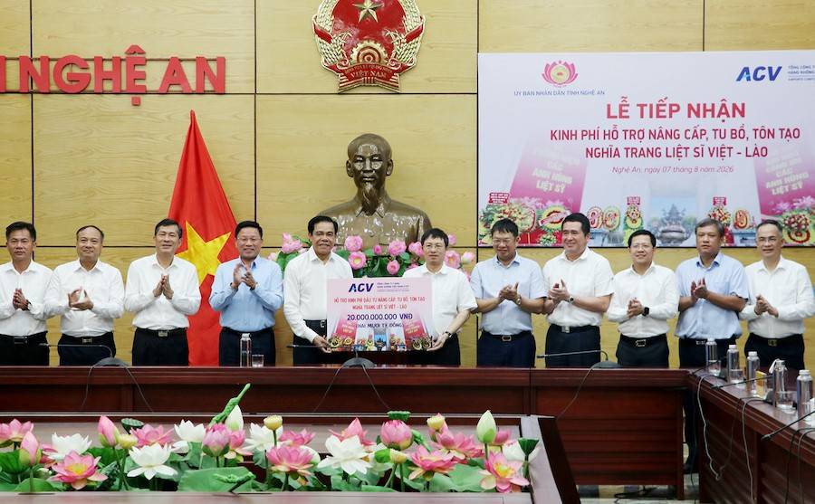 ACV hỗ trợ Nghệ An 20 tỷ đồng để nâng cấp, tôn tạo Nghĩa trang Liệt sĩ Việt – Lào