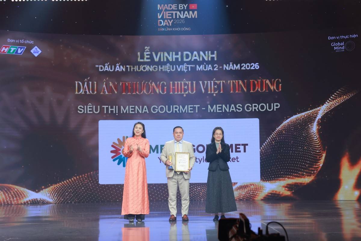 Mena Gourmet,Mena Gourmet được vinh danh Dấu ấn Thương hiệu Việt Tin dùng 2026 5