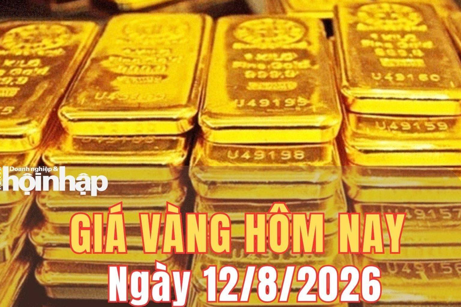 Giá vàng hôm nay 12/8/2026: Vàng trong nước giảm mạnh