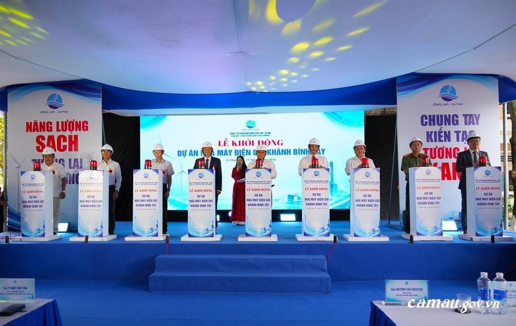 Nhà máy điện gió Khánh Bình Tây khởi động dự án 50 MW