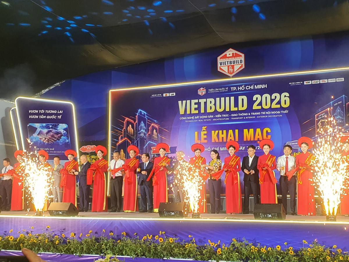 Khai mạc Vietbuild TP.HCM 2026: Nhiều sản phẩm, công nghệ và giải pháp mới cho ngành xây dựng, đô thị và bất động sản