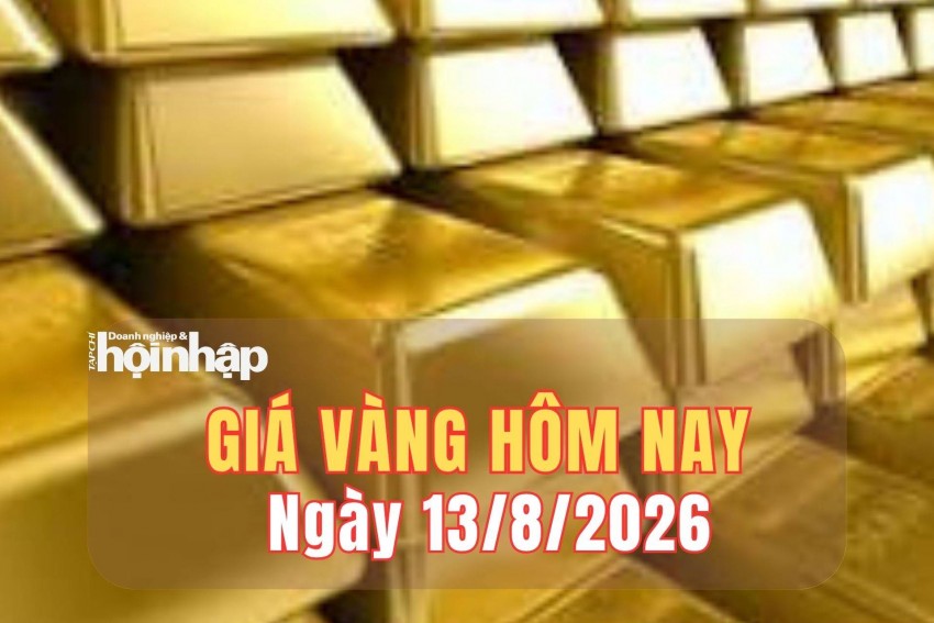 Giá vàng hôm nay 13/8/2026: Vàng miếng, vàng nhẫn tăng ở một số thương hiệu