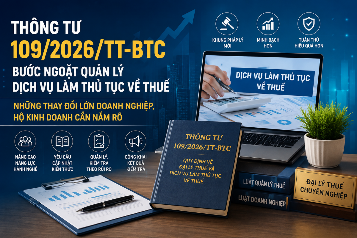 Thông tư 109/2026/TT-BTC thay đổi “luật chơi” dịch vụ thuế, doanh nghiệp cần chuẩn bị gì?